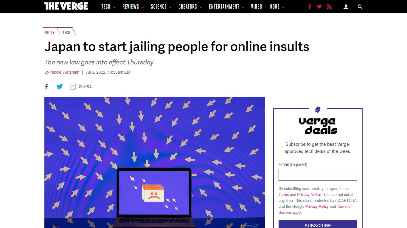 Japan to start jailing people for online insults - The Verge